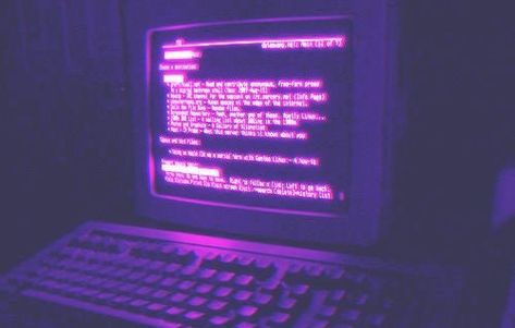 Tv Glow, Old Computer, Tech Aesthetic, Purple Vibe, Cyberpunk Aesthetic, Vaporwave Aesthetic, Neon Aesthetic, Old Computers, We're Back