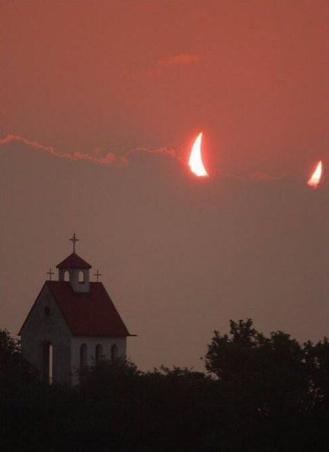 Arthur K. Flam on Twitter: "The devil in the clouds & the church below  (Photo: Peter Wienerroither)… " Timing Is Everything, Perfectly Timed Photos, Insta Photo, Funny Images, The Sun, Funny Pictures, Solar, Moon, Sun