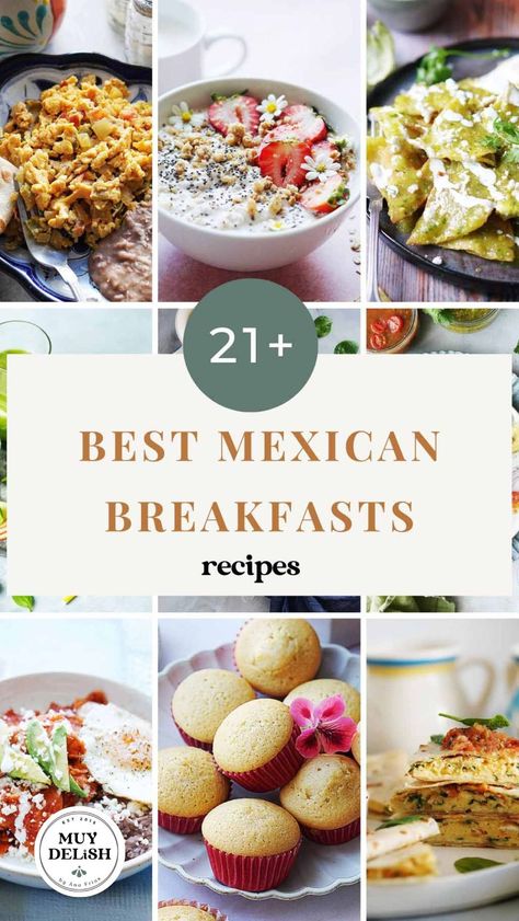 These classic Mexican Breakfast Recipes are the best part of waking up every morning! In Mexico, breakfast is the most important meal of the day! 😍☀️ Authentic Mexican Food Breakfast, Best Mexican Breakfast Recipes, Central American Breakfast, Mexican Food Recipes Authentic Breakfast, Mexican Breakfast Buffet, Mexican Brunch Recipes, Authentic Mexican Breakfast Ideas, Easy Mexican Breakfast Ideas, Hispanic Breakfast Ideas