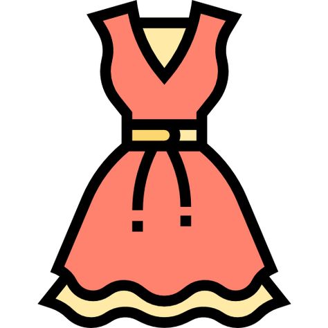 Clothing Icon, Clothes Icon, Dress Sticker, Canvas Painting Tutorials, Floral Border Design, Kawaii Dress, Art Drawings For Kids, Icon Download, Paper Crafts Diy Kids