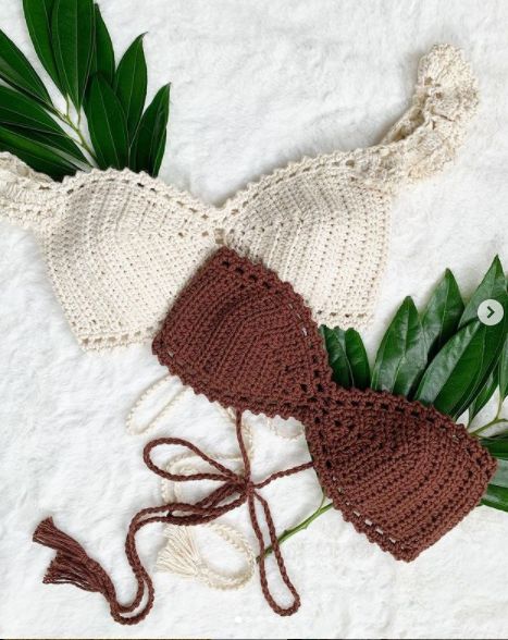 Bandeau Top Pattern, Crochet Swim, Crochet Crop Top Pattern, Mode Crochet, Crochet Swimwear, Crochet Clothing And Accessories, Crochet Etsy, Crochet Fashion Patterns, Crochet Top Pattern