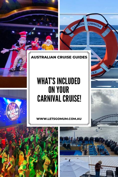 What’s included in the price of a Carnival Cruise? | Let's go MumLet's go Mum Carnival Luminosa, Embarkation Day, Dive In Movie, Cruising With Kids, Australia With Kids, Carnival Cruise Ships, Ski Hotel, Carnival Cruises, Wagga Wagga