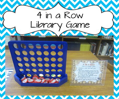 4 In A Row Game, Library Lessons Elementary, School Library Lessons, Elementary Librarian, School Library Decor, Makerspace Library, Library Lesson Plans, Library Games, Library Center