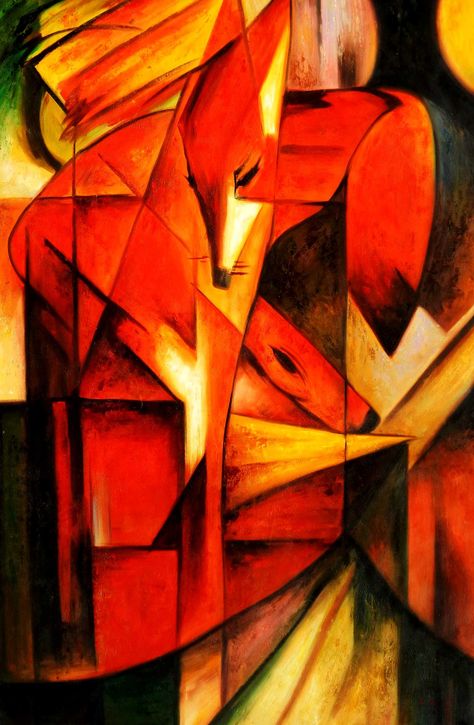 Franz Marc - German Artist German Expressionism Art, Animal Abstract, Art Oil Paintings, Abstract Expressionist Art, Abstract Animal Art, Franz Marc, German Expressionism, Expressionist Art, Abstract Art Inspiration