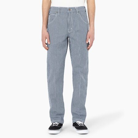 Dickies Striped Overalls Outfit, Dickies Leopard, Hickory Stripe Pants, Dickies Skate Pants, Dickies Hickory Stripe Pants, Skate Clothes, Carpenter Pants, Air Force Blue, Clothes For Men