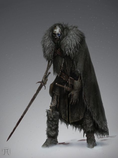 ArtStation - Wight, Igor Krstic Undead Warrior, Curse Of Strahd, Long Night, Dnd Monsters, 다크 판타지, Monster Concept Art, Dungeons And Dragons Homebrew, Dnd Art, Fantasy Monster