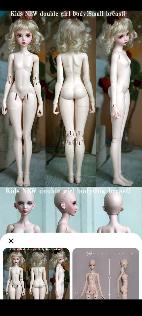 Bjd Doll Design, Bjd Doll Proportions, Doll Joints Reference, Ball Jointed Puppet, Bjd 3d Print, Ball Jointed Dolls Cute, Make Bjd Doll, Bjd Doll Clothes Patterns, Bjd Dolls Base