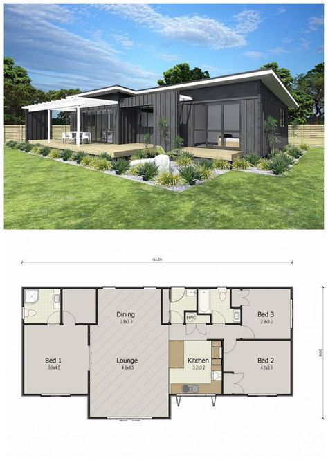 Loft House Design Floor Plans, Nutec Houses, Indoor Outdoor Flow, Metal Houses, House Plans Australia, Loft House Design, Beach Property, Three Bedroom House Plan, Bungalow Style House