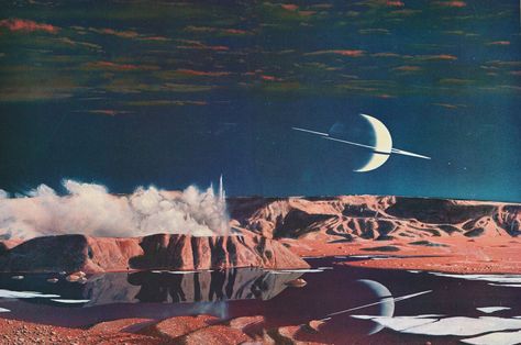 Vintage Scifi, Retro Scifi, Scifi Art, 70s Sci Fi Art, Planets Art, Stay Humble, Illustration Vintage, Science Fiction Art, Retro Futuristic