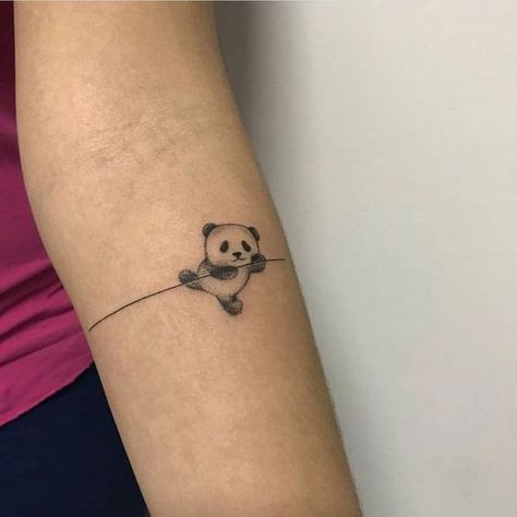 Panda Bear Tattoos, Koala Tattoo, Animal Tattoos For Women, Simple Tattoos For Women, Panda Tattoo, Tato Henna, Mom Tattoo Designs, Bear Tattoos, Cute Little Tattoos