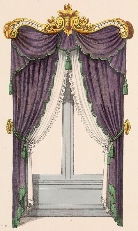 Explore DarKaso photos on Flickr. DarKaso has uploaded 231 photos to Flickr. Victorian Window Treatments, Victorian Curtains, Victorian Windows, Purple Curtains, Drapery Designs, Beautiful Curtains, Design Del Prodotto, Curtain Designs, Curtains Bedroom