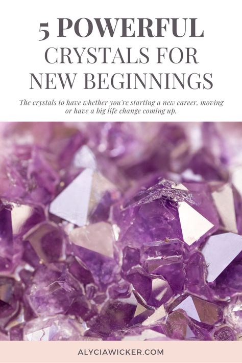 Crystal For New Beginnings, New Beginnings Crystals, Crystals For New Beginnings, Crystals For New Year, How To Open Chakras, Amethyst Wand, Chakra Cleanse, Healing Stones Jewelry, Crystal Power