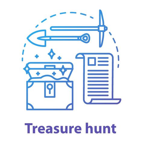 Treasure hunt concept icon Treasure Hunt Logo Design, Map Logo, Search Video, Antique Chest, Treasure Maps, Layer Style, Treasure Hunt, Text Effects, Colorful Drawings