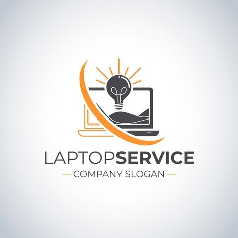 Laptop Logo, Computer Logo, Laptop Design, Decor Logo, Workshop Design, Office Branding, Apple Laptop, Company Slogans, Abstract Logo