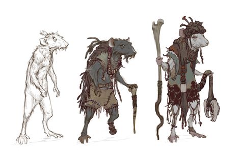 Funny Rats, Monster Drawing, Samurai Art, Character Collection, Visual Development, Fantasy Rpg, Illustration Character Design, Character Creation, Creature Design