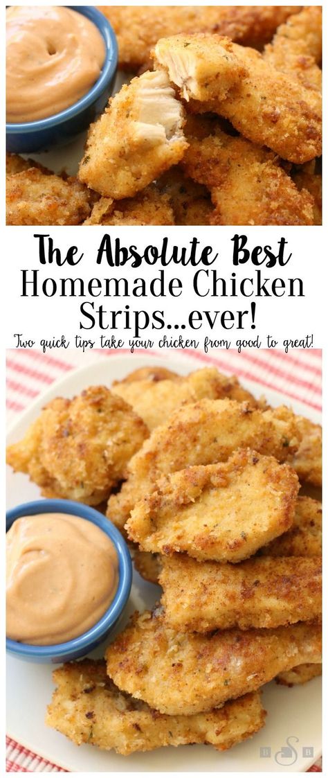 Homemade Chicken Strips, Chicken Strip Recipes, Bread Keto, Chicken Tender Recipes, Chicken Strips, Eat Smarter, Poultry Recipes, Meat Dishes, Main Dish Recipes