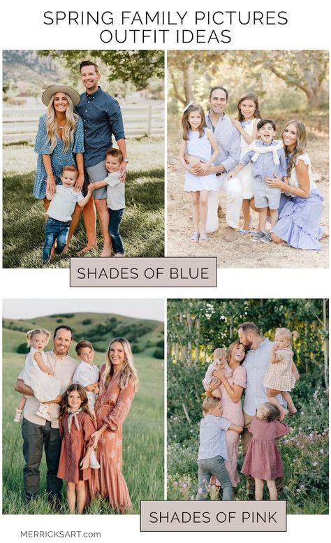 Spring Color Family Photos, Outfit Inspo For Family Photos, Family Photo Outfits For Spring, Family Photo Shoot Outfits Spring, Outfit Ideas For Family Pictures Spring, Fam Pictures Outfits, Family Photoshoot Clothing Ideas, Families Photoshoot Ideas, Family Photos Blush Color Palettes