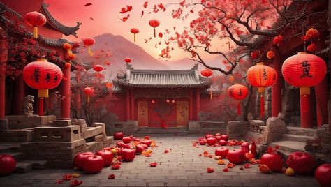 Photo scene of chinese new year and mid ... | Premium Photo #Freepik #photo Autumn Festival, Festival Celebration, Image Icon, Mid Autumn, Mid Autumn Festival, Event Food, Card Banner, Poster Invitation, Fall Festival