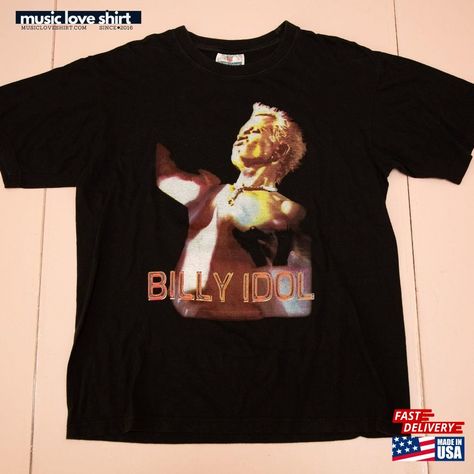 Billy Idol The Devil S Playground Tour 2005 Double Sided Graphics Black T Shirt Hoodie Classic Check more at https://musicloveshirt.com/product/billy-idol-the-devil-s-playground-tour-2005-double-sided-graphics-black-t-shirt-hoodie-classic/ Billy Idol, Fashion T Shirt, Love Shirt, T Shirt Men, The Devil, Black T Shirt, Shirt Men, Black Tshirt, Hoodie Shirt