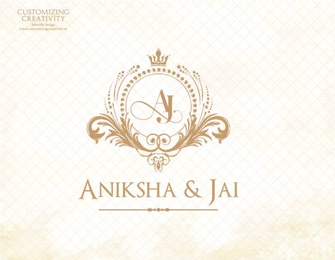 Indian Wedding Logo, Ma Logo, Wedding Stationary Design, Invitation Card Format, Invites Wedding, Custom Wedding Monogram, Digital Invitations Wedding, Wedding Logo Monogram, Wedding Logo Design