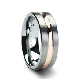 ZEUS Flat Brushed Finish Tungsten Carbide Ring with Rose Gold Plated Groove - 4mm - 10mm Tungsten Carbide Wedding Bands, Tungsten Carbide Rings, Rose Gold Wedding Bands, Tungsten Wedding Bands, Silver Wedding Rings, Tungsten Ring, Tungsten Carbide, Mens Wedding Rings, Trendy Wedding