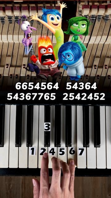 Inside Out On Piano, Inside Out Piano, Easy Songs To Play On Piano, Easy Piano Songs With Letters, Piano Music With Letters, Sheet Music Letters, Piano Songs For Beginners, Piano Tutorials Songs, Piano Sheet Music Letters