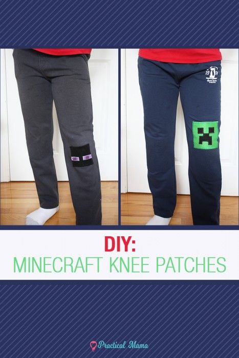 diy minecraf knee patch Knee Patches For Boys, Minecraft Sewing, Boys Ripped Jeans, Printable Minecraft, Upcycle Kids, Diy Minecraft, Diy Jeans, Upcycle Clothes Diy, Boy Sweatpants