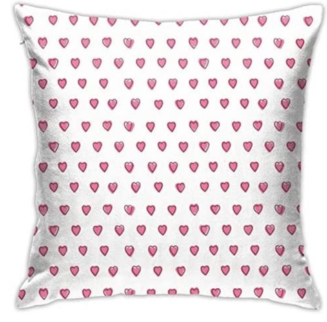 Pillow Covers Bedroom, Preppy Dorm Room Decor, Bedroom Couch, Soft Throw Pillows, 18x18 Pillow Cover, Pink Throws, Pink Throw Pillows, Kid's Bedroom, Heart Pillow