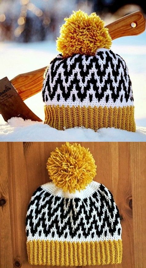 The Up Early Up North Hat - Free Pattern | Beautiful Skills - Crochet Knitting Quilting | Bloglovin’ Multi Color Crochet Hat Pattern, Beanie Ideas, Crochet Owl Hat, Pompom Beanie, Crochet Beanies, Easy Crochet Blanket, Crochet Hat Free, Bonnet Crochet, Crochet Hats Free Pattern