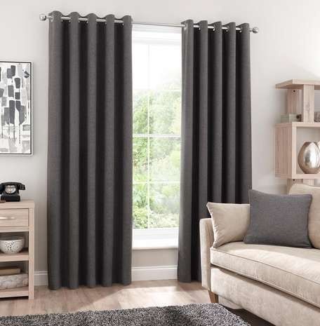 Dark Grey Curtains, Charcoal Curtains, Curtains Dunelm, Eyelet Curtains, Types Of Curtains, Grey Curtains, Pleated Curtains, Pencil Pleat, Bedroom Windows