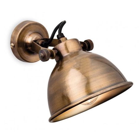 Firstlight 7646AB Mantis Single Light Wall Fitting In Antique Brass Finish | Castlegate Lights Hygge Kitchen, Navy Bed, Rustic Design Style, Cottage House Interior, Copper Wall Light, Bright Furniture, Light Switches And Sockets, Adjustable Wall Light, Kitchen Wall Lights