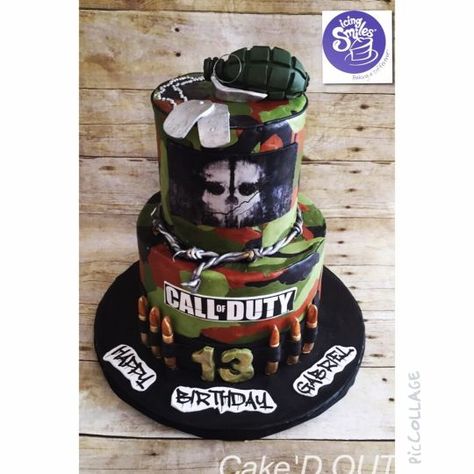 Adam Gary, Army Birthday Cakes, Gamer Cake, 21st Ideas, Army Birthday, Video Game Cakes, Ghost Cake, Army's Birthday, Painting Birthday Party