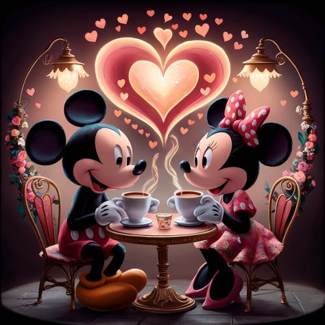 Ideogram IA 🎀 Mickey And Minnie Mouse Wallpaper, Stickers Pictures, Mickey Mouse Background, Mickey And Minnie Kissing, Mickey And Minnie Love, Minnie Mouse Pictures, Mouse Pictures, Mickey Mouse Pictures, Minnie And Mickey