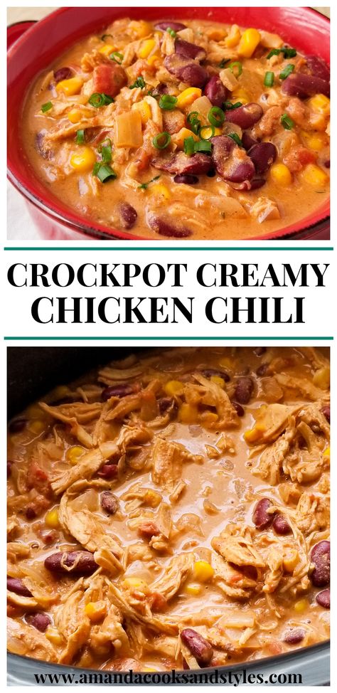 Creamy Red Chicken Chili, Kidney Bean Crockpot Recipe, Chicken And Kidney Beans, Dinner With Kidney Beans, Chicken Bean Chili Crockpot, Chicken Kidney Bean Recipes, One Pot Chicken Chili, Meals With Kidney Beans, Recipes With Red Kidney Beans