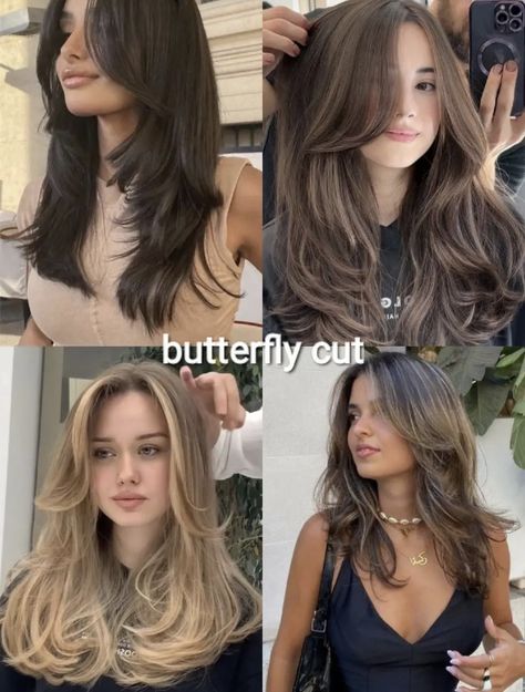 Medium Length Haircut For Thick Hair Long Layered, 360 Haircut For Women, Fairy Haircut, Haircut Inspo, Senior Style, Hair Inspiration Long, Layered Haircuts For Medium Hair, Hairstyles For Layered Hair, Casual Nails