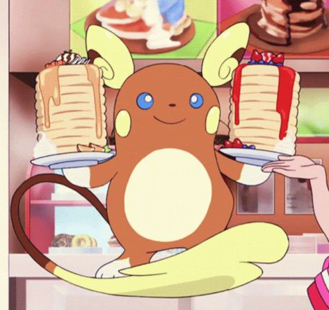 Out of Context Pokemon on Twitter: "he loves his pancakes… " Raichu Gif, Alolan Raichu, Pikachu, Pokemon, Gif, Anime, Pokémon