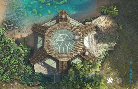 Ark Survival Evolved Starter Base, Ark Bases Ideas, Ark Bases Design, Ark Survival Ascended Base Ideas, Ark Base Ideas, Ark Ascended Base, Ark The Island Base, Ark Base Design, Ark Survival Evolved Bases Blueprints