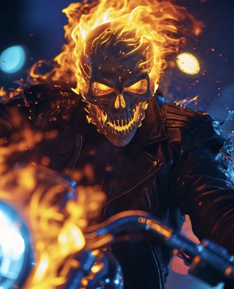 Shredder Pfp, Ghost Rider Pfp, Ghost Rider Art, Ghost Rider Images, Ghost Rider Tattoo, Marvel Ghost Rider, Ghost Raider, Marvel Legion, Ghost Rider Pictures