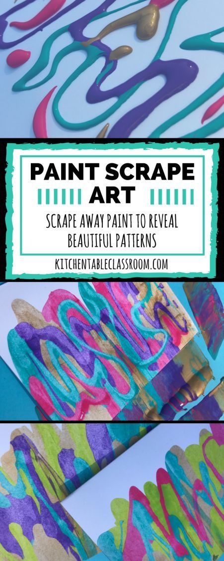 Paint scrape art doesn't take much in the way of materials. This process can be as basic or sophisticated as you want it to. This activity is for everyone! Process Art Adults, Process Art Ideas For Adults, Process Art For Adults, Simple Art Projects For Adults, Paint Scrape Art, Scrape Art, Adaptive Art, Scrape Painting, Homeschool Fun