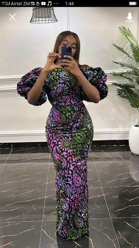 Simple Ankara Gowns, Chitenge Outfits, Ankara Long Gown Styles, African Print Dress Ankara, African Print Clothing, Best African Dresses, African Dresses Modern, Afrikaanse Mode, African Inspired Clothing