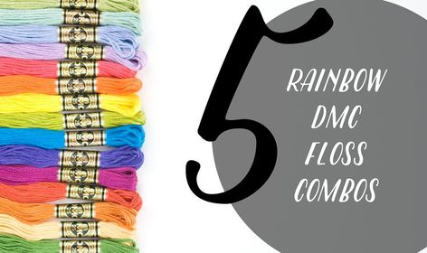 Dmc Rainbow Palette, Rainbow Palette, Dmc Embroidery, Dmc Embroidery Floss, Different Feelings, Stitch Ideas, Pot Of Gold, Dmc Floss, Cool Names