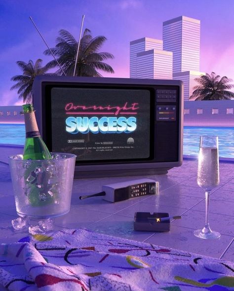 Vaporwave Vaporwave Room, Overnight Success, Neon Noir, Retro Wave, Vaporwave Art, New Retro Wave, 80s Aesthetic, Vaporwave Aesthetic, Neon Aesthetic