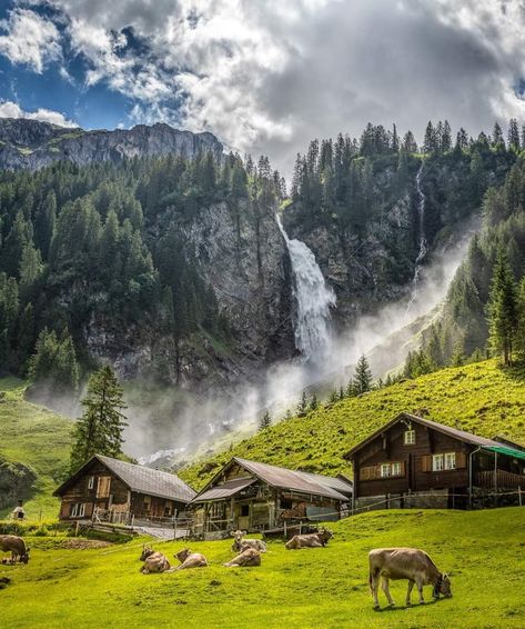 Switzerland Mountains Aesthetic, Switzerland Waterfalls, Switzerland Landscape, Switzerland Winter, Waterfall Mountain, Travel Therapy, Switzerland Mountains, Mountains Aesthetic, Mountain Waterfall