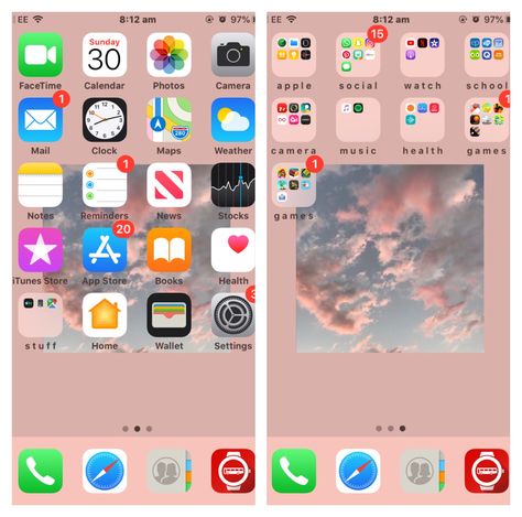 this is how you could arrange your apps on iphone 📱 Iphone Organisation, Organize Apps, Apps On Iphone, Cool Backgrounds For Iphone, Picture Arrangements, Health Game, Cool Technology Gadgets, Dark Aesthetic Wallpaper Iphone, Note Reminder