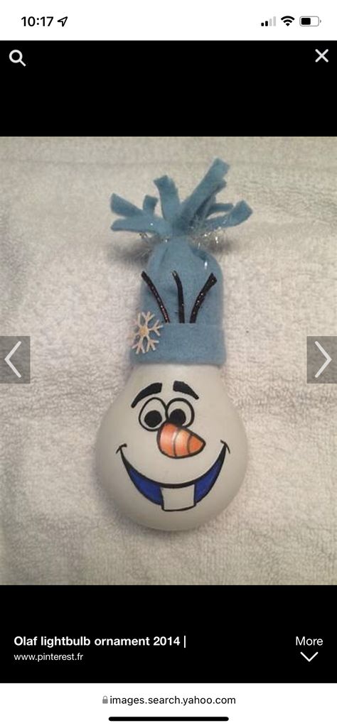 Frosty The Snowman Ornament Diy, Kids Christmas Crafts Ornaments, Painted Christmas Ornaments Disney, Elsa Ornament, Frozen Christmas Ornaments, Olaf Ornament, Fancy Christmas, Fancy Christmas Ornaments, Painted Ornament