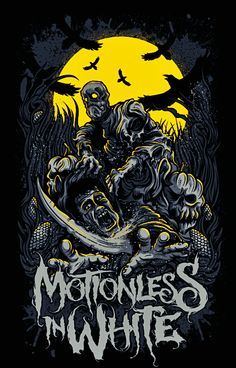 motionless in white fan art | Motionless in White on Pinterest | Motionless In White, Warped Tour ... Reworked Tshirt, Demon Vampire, Metal Posters Art, Dead Rising, Horror Punk, Rock Band Posters, Heavy Metal Art, Skull Pictures, Dark House