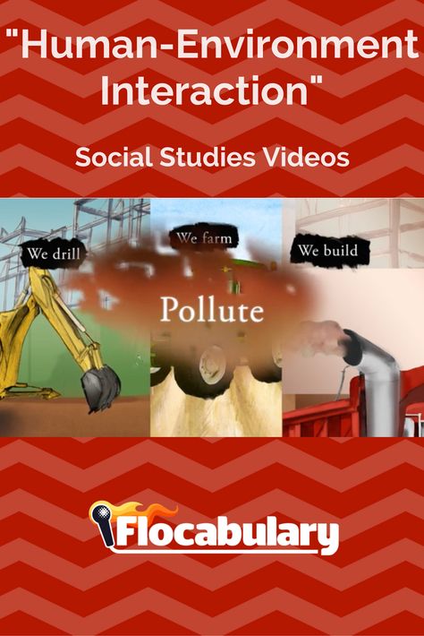 You might not realize it, but your environment can affect you. It can influence your diet, clothing, shelter and way of life. In turn, you can affect your environment. By using water, recycling or even riding a bus to school, you have an impact on the world around you. The relationship between human beings and the natural world is called human-environment interaction. Human Environment Interaction, Creating Curriculum, Water Recycling, Human Environment, Animal Adaptations, Social Studies Lesson, Study History, History Lessons, 6th Grade