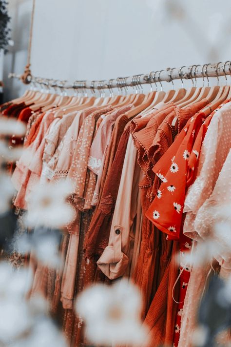 Clothes On Rack Photography, Online Selling Dress Photography Ideas, Thrift Clothes Photography Ideas, Clothes Cover Photo, Ukay Ukay Photoshoot Ideas, Flat Lays Clothing, Flat Lay Fashion Photography, Clothing Flat Lay Ideas, Clothing Product Photography Ideas