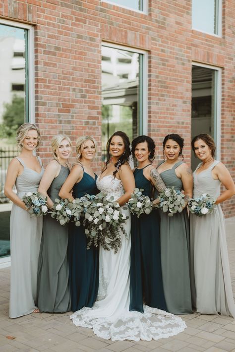 Bridesmaid Palette, Forest Green Bridesmaid Dresses, Mix Match Bridesmaids, Fall Wedding Bridesmaids, Wedding Color Pallet, Fall Wedding Color Palette, Sage Green Bridesmaid Dress, Grey Bridesmaids, Tag Us On Instagram