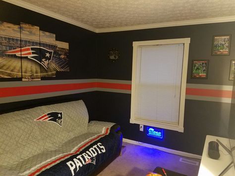 Patriots Man Cave Ideas, Sports Room Man Cave, Man Cave Ideas, Sports Room, New England Patriots, Diy Painting, Man Cave, New England, Room Ideas